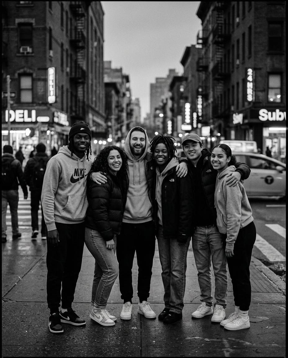 C.A.M.P. community together on a New York City street